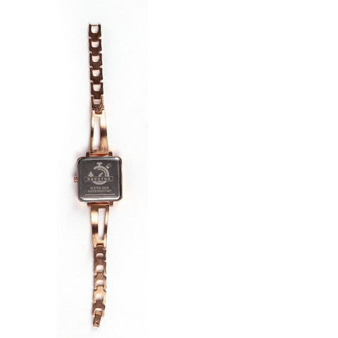 women Gold Steel Belt Watch